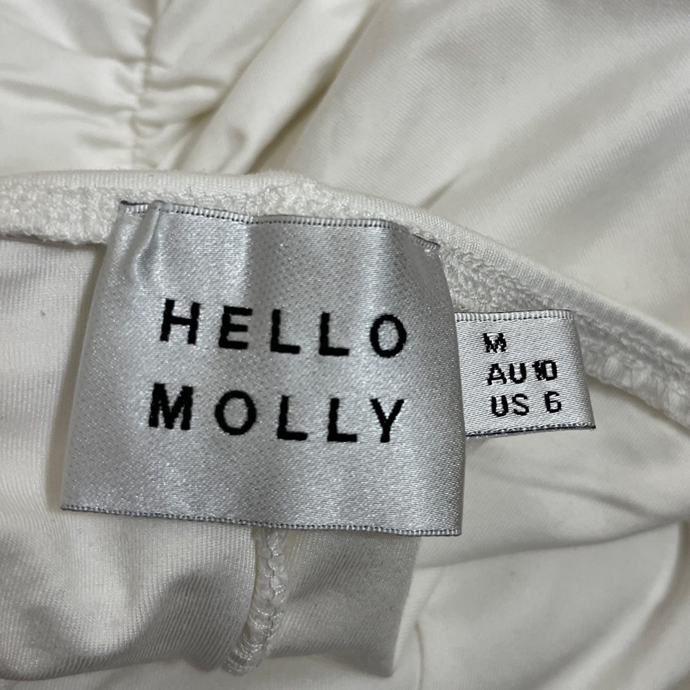 Hello Molly Ruch Yeah White Gathered Ruched Mini Dress - Picture 8 of 11